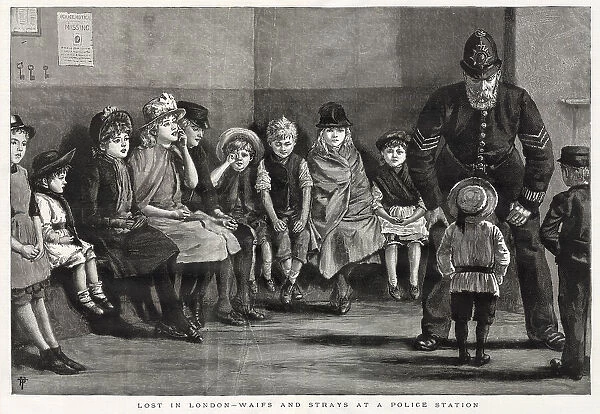 Missing children waiting to be reunited. Date: 1887