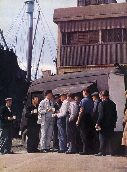 A Mobile Canteen at the docks