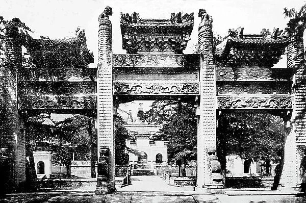 Monastery near Beijing, China, early 1900s