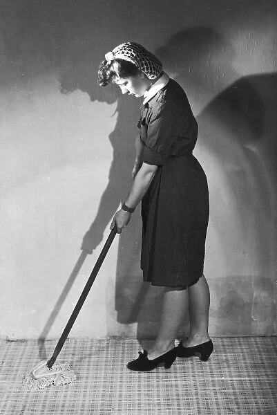 Mopping Linoleum 1940S