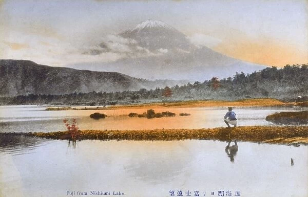 Mount Fuji, Japan - with view over Lake Nishiumi