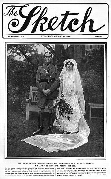 Mr and the Hon. Mrs Bethell, WW1 wedding