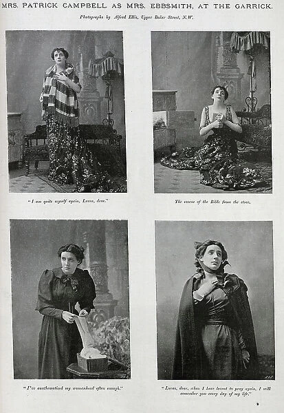 Mrs Patrick Campbell, actress, four theatrical portraits