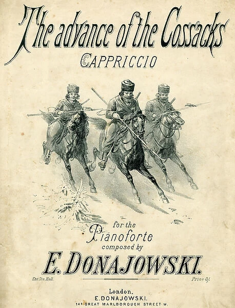 Music cover, The Advance of the Cossacks Cappriccio