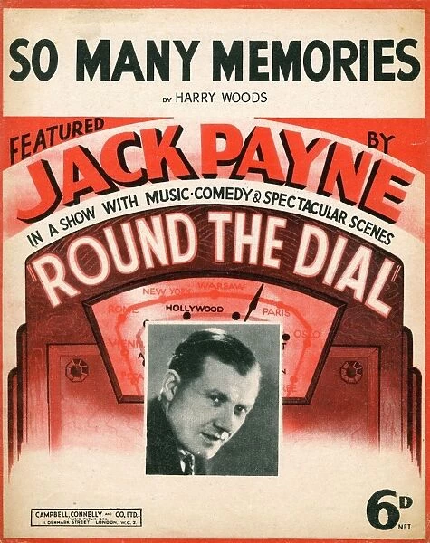 Music cover, So Many Memories, Jack Payne