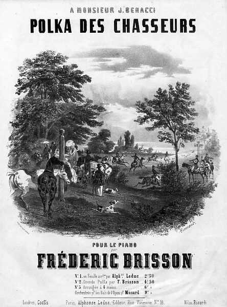 Music cover, Polka des Chasseurs by Frederic Brisson