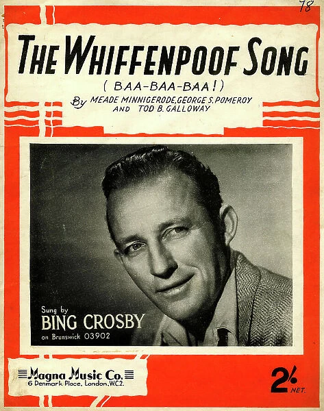 Music cover, The Whiffenpoof Song, sung by Bing Crosby