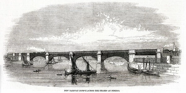 New Railway Bridge, Pimlico, London 1860