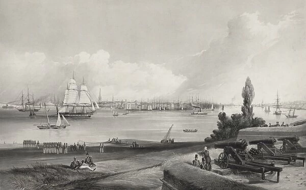 New York, taken from the north west angle of Fort Columbus
