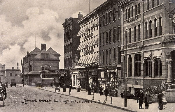 Newark Street, looking East, Hoboken, NJ, USA