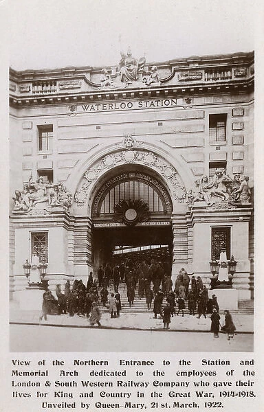 Northern entrance to Waterloo Station - Memorial Arch