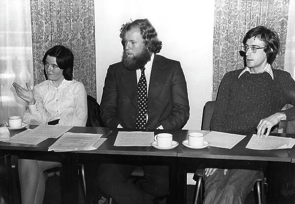 NUS President Charles Clarke with two students