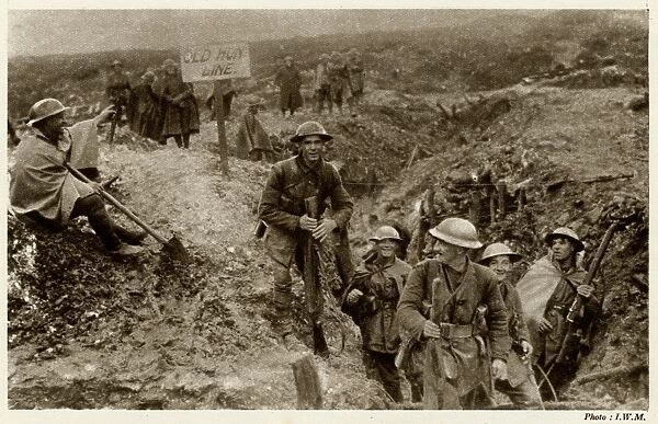 Occupying German position in the Somme area 1917