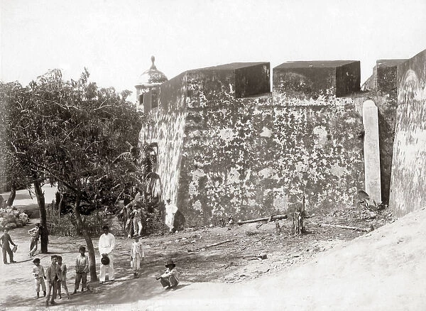 The old walls, San Juan, Puerto Rico, West Indies circa 1900