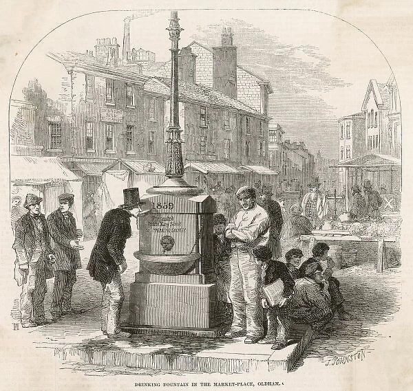 Oldham Market Place 1860