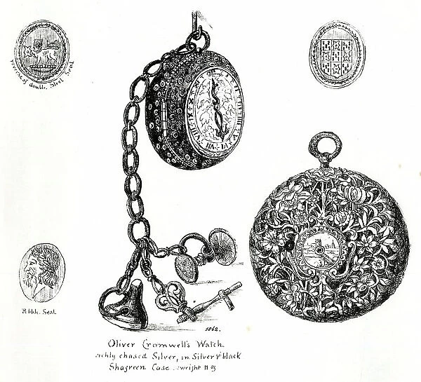 Oliver Cromwell's watch and case