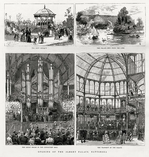 Opening of the Albert Palace in Battersea, London in 1885