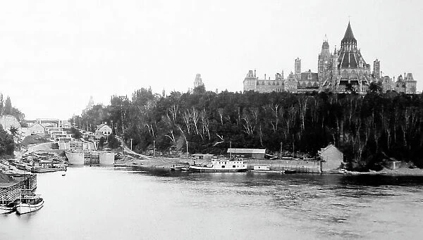 Ottowa Government Buildings and the Rideau Canal Locks