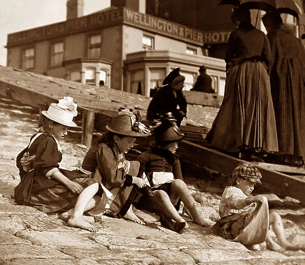 Been for a paddle, Blackpool, Victorian period