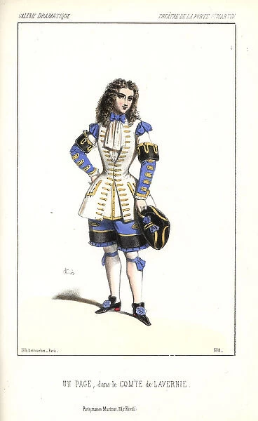 A pageboy in Le Comte de Lavernie, a five-act