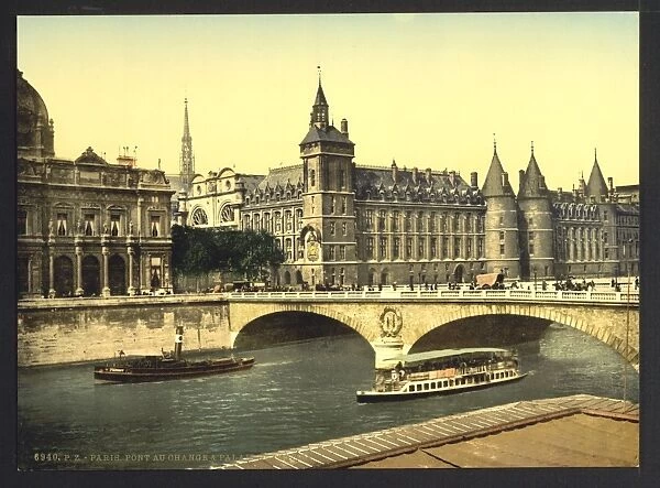 Palais de Justice and bridge to exchange, Paris, France