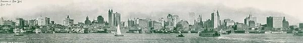 Panorama of the west Hudson riverfont and docks, New York