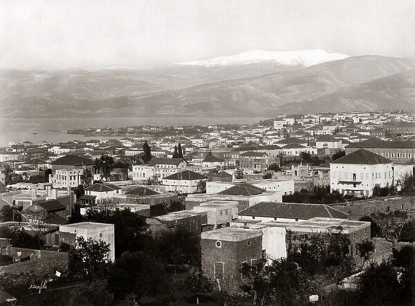 Panoramic view of Beirut, Lebanon, circa 1890 (Bonfils studi