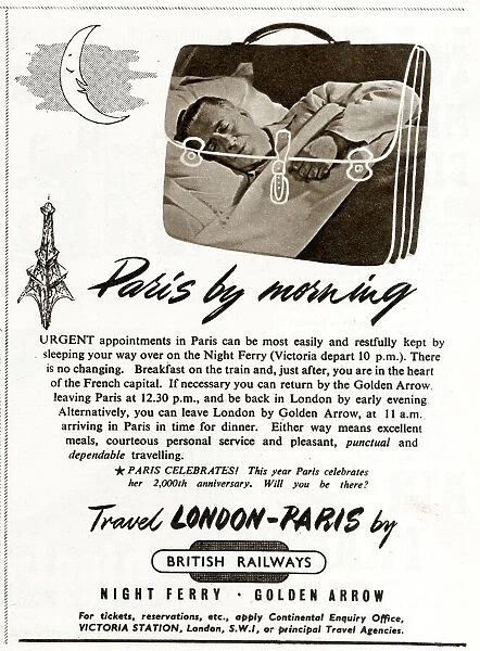 Paris by Morning - British Railways advertisement 1951