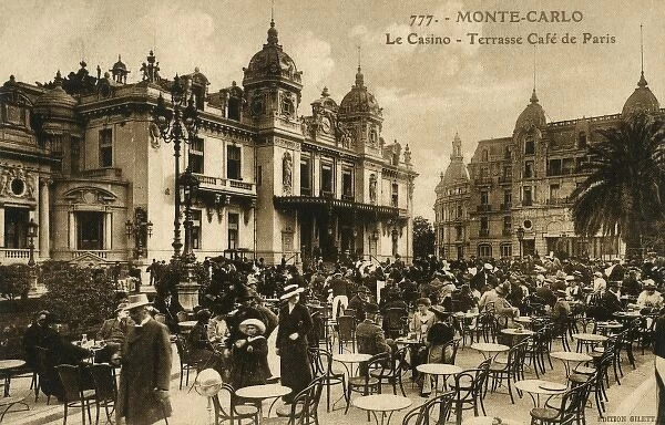 The parisian style cafe outside the Monte Carlo casino