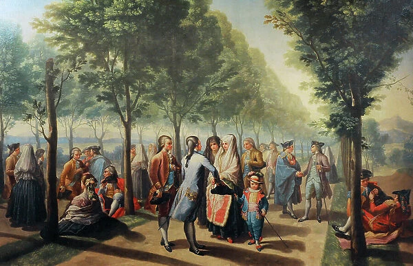 Paseo de las Delicias, 1785, by Ramon Bayeu y Subias