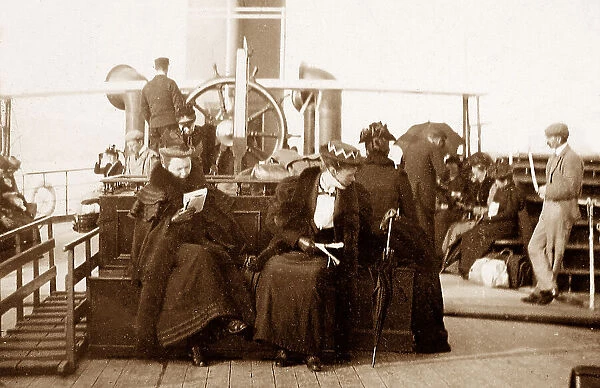 Passengers on a Clyde Steamer Victorian period