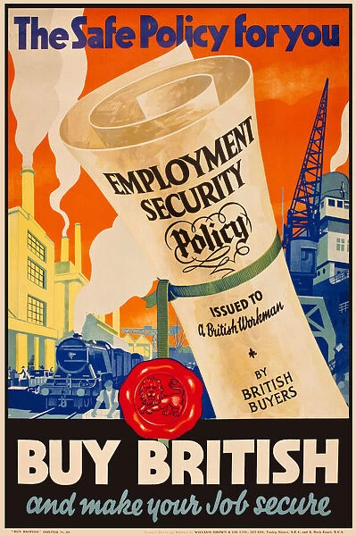 Patriotic poster, Buy British and make your job secure