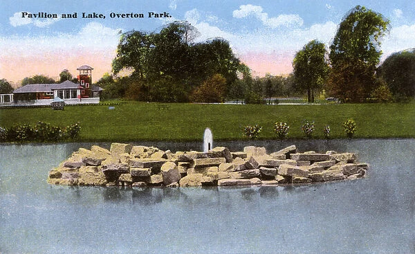 Pavilion and Lake, Overton Park, Memphis, Tennessee, USA