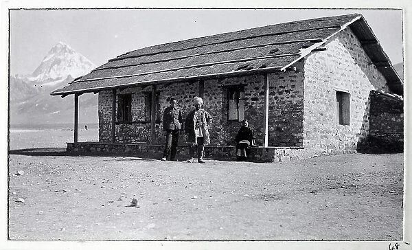 Phari post office, the highest in the world (15, 000 feet), in Yadong County, on the Tibet border, from a fascinating album which reveals new details on a little-known campaign in which a British military force brushed aside Tibetan defences to