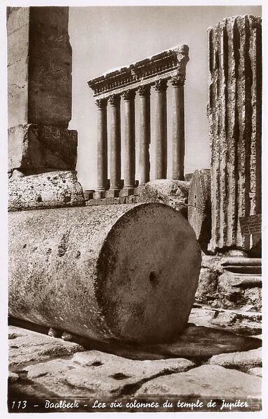 Pillars of the Temple of Jupiter, Baalbek, Lebanon