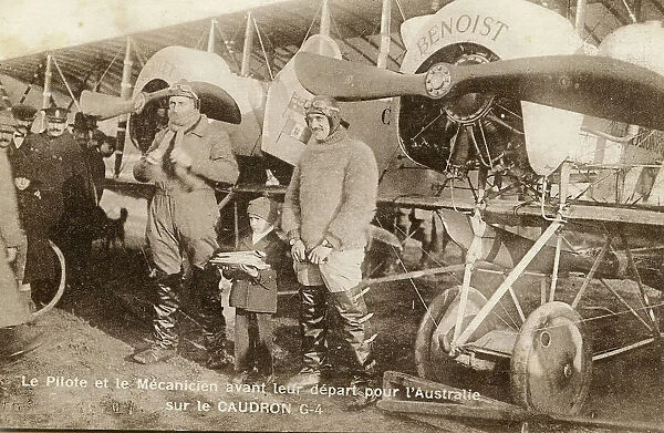Pilots Etienne Poulet and Jean Benoist Coudron G