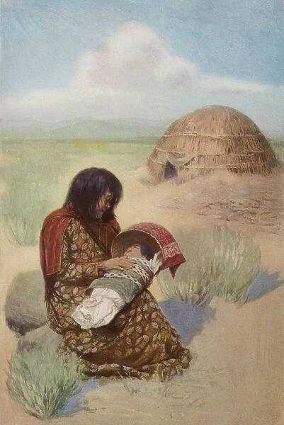 Pima Mother and Child