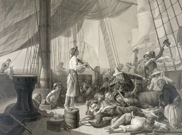 The pirates ruse luring a merchantman in the olden days