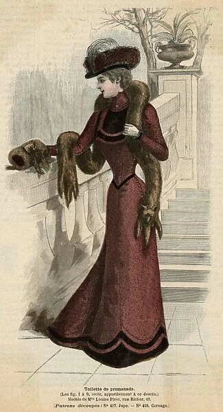 Plum Coloured Dress 1899
