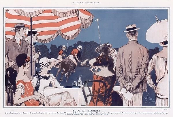 Polo At Biarritz by Edmund Blampied