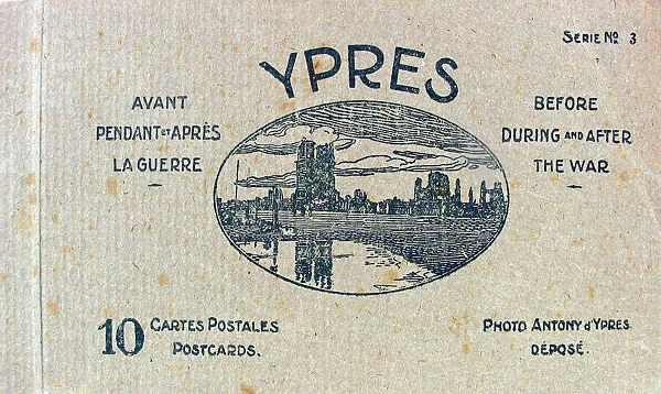 Ten postcards Ypres, Before, During and After the War