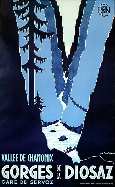 Poster, Chamonix Valley, Diosaz Gorges