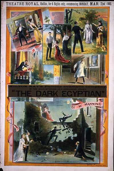 Poster, The Dark Egyptian, Theatre Royal, Halifax