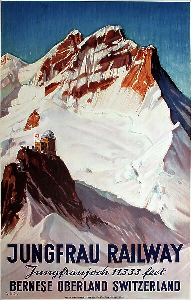 Poster, Jungfrau Railway, Bernese Oberland, Switzerland