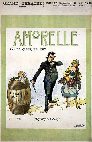 Poster for the operetta Amorelle by Gaston Serpette