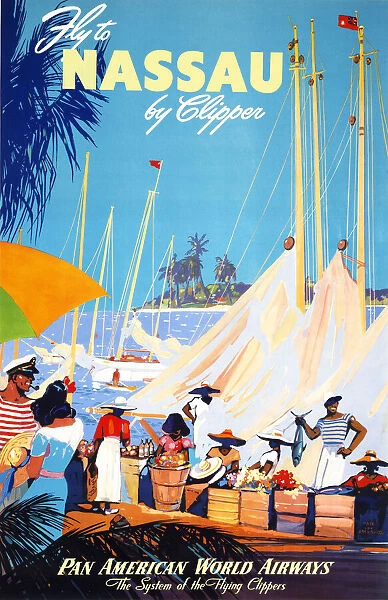 Poster, Pan American World Airways to Nassau