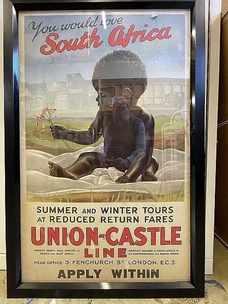 Poster, Union Castle Line, tours to South Africa