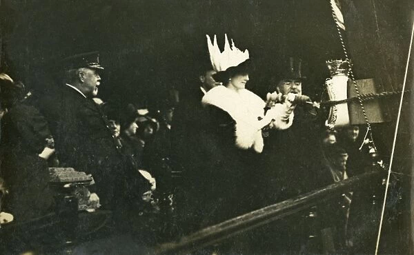 Princess Alexandra of Denmark launches the HMS Queen