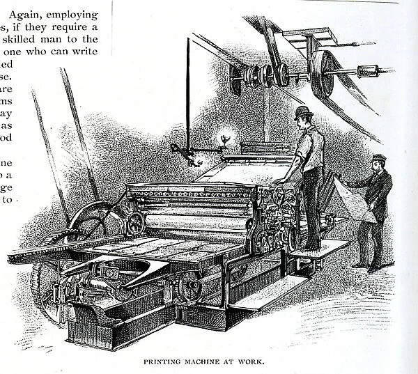 Printing machine at work, Black & White magazine