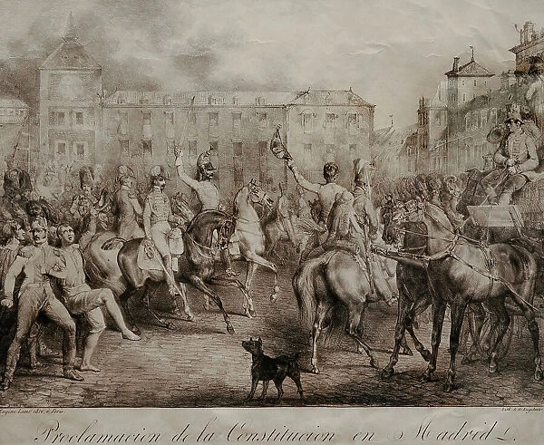 Proclamation of the Constitution in Madrid, 1820